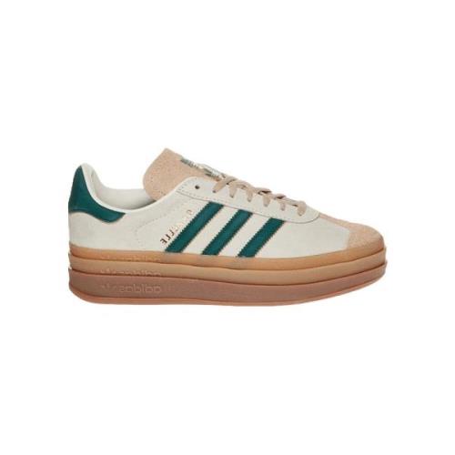 Adidas Stiliga Sneakers med Djärv Grön Rand Beige, Herr