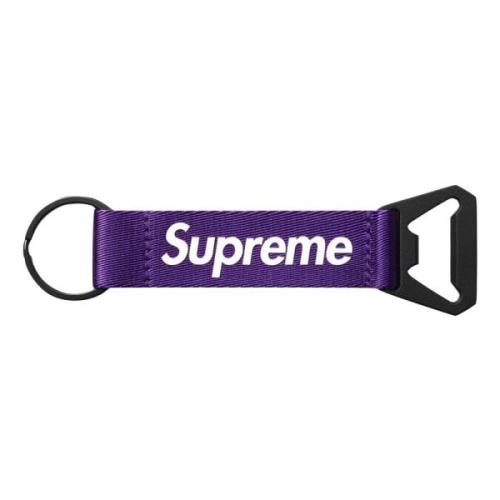 Supreme Lila Webbing Nyckelring Flasköppnare Purple, Unisex