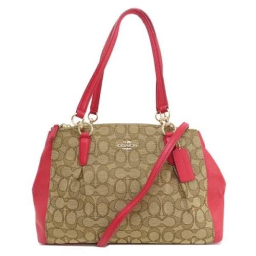 Coach Pre-owned Pre-owned Canvas handvskor Brown, Dam