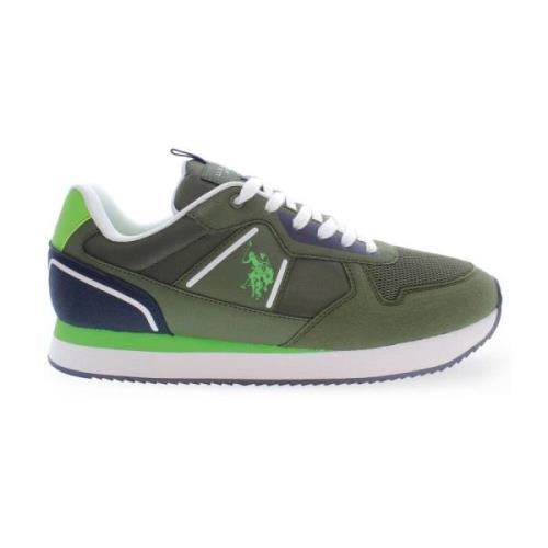 U.s. Polo Assn. Dynamiska Gröna Sneakers med Ikonisk Detalj Green, Her...