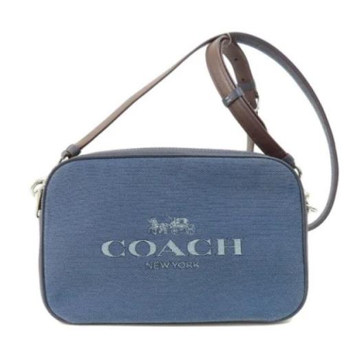 Coach Pre-owned Pre-owned Canvas axelremsvskor Blue, Dam