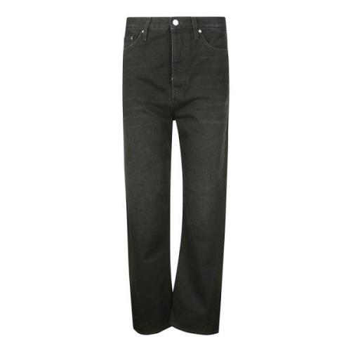 TotêMe Twisted Seam Denim Jeans Black, Dam