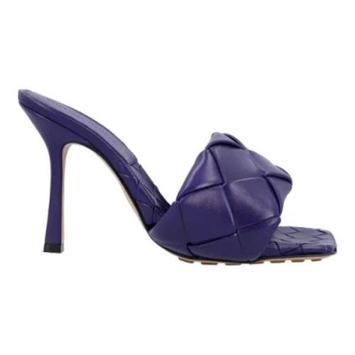 Bottega Veneta Laeder klackskor Purple, Dam