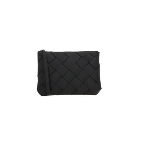 Bottega Veneta Svart Vävd Läder Clutch Väska Black, Herr