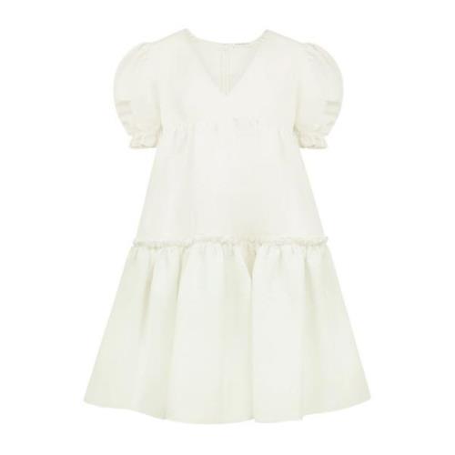 Nina Ricci Taffeta Babydoll Klänning Naturlig Stil White, Dam