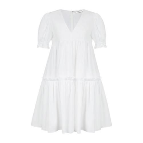 Nina Ricci Vit Poplin Babydoll Klänning White, Dam