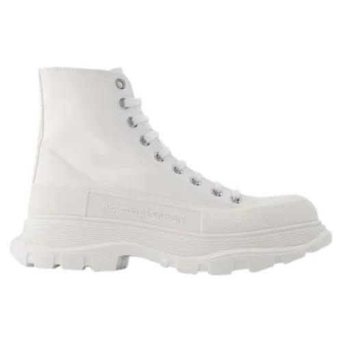 Alexander McQueen Laeder sneakers White, Dam