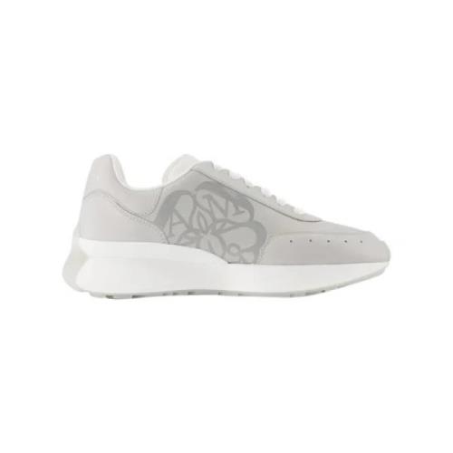 Alexander McQueen Läder sneakers Gray, Dam