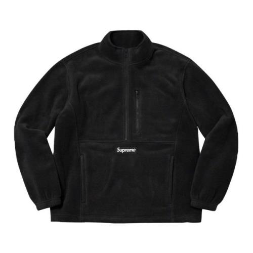 Supreme Begränsad upplaga Half Zip Pullover Svart Black, Herr