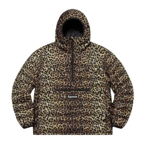 Supreme Leopard Micro Down Hooded Pullover Brown, Herr