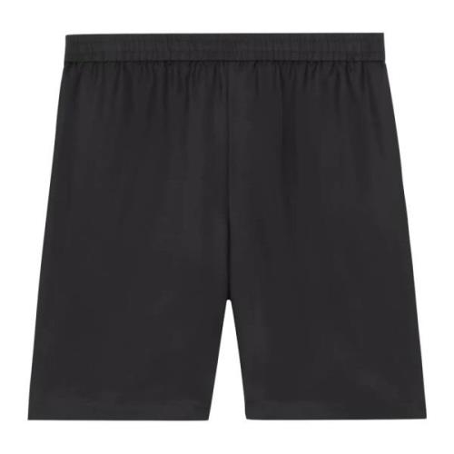 Supreme Svarta Silke Twill Logo Print Shorts Black, Herr