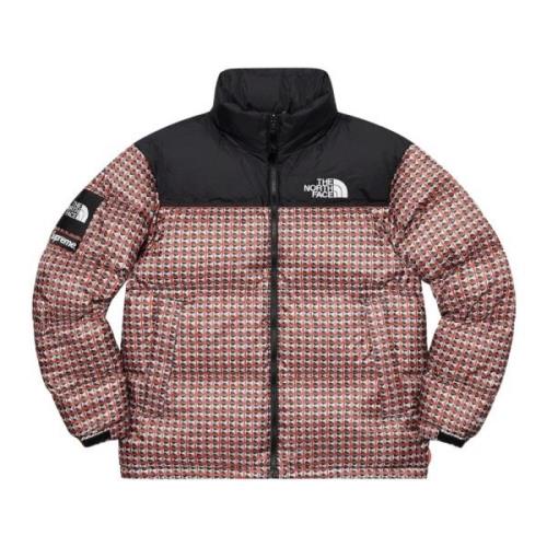 Supreme Begränsad upplaga Studded Nuptse jacka röd Red, Herr