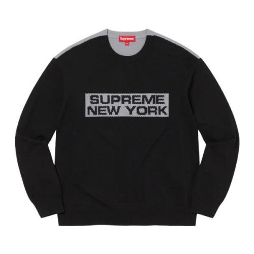 Supreme Begränsad upplaga 2-Tone Sweater Svart Black, Herr