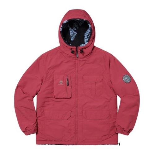 Supreme Begränsad Upplaga Reversible Ripstop Jacka Burgundy Red, Herr