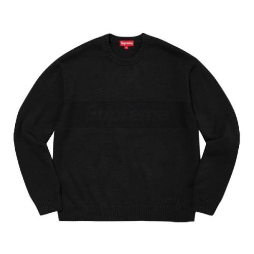 Supreme Begränsad upplaga Tonal Paneled Sweater Svart Black, Herr