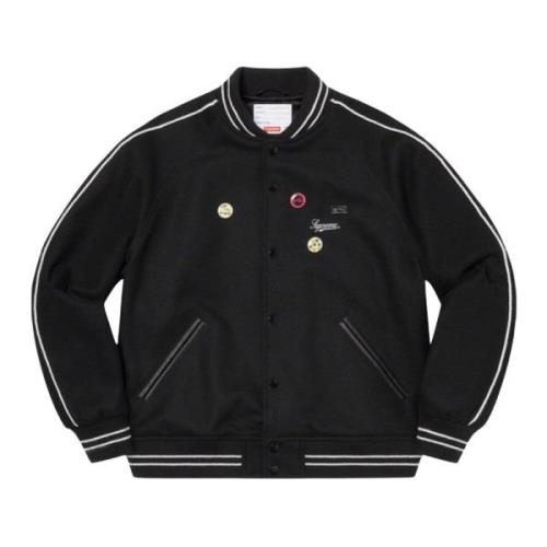 Supreme Varsity Jacket Limited Edition Jamie Reid Black, Herr