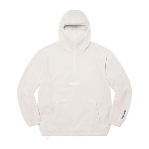 Supreme Begränsad upplaga Polartec Facemask Half Zip Pullover White, H...