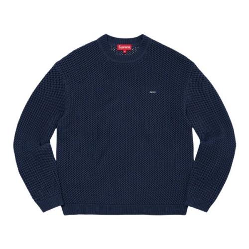 Supreme Navy Open Knit Sweater Limited Edition Blue, Herr