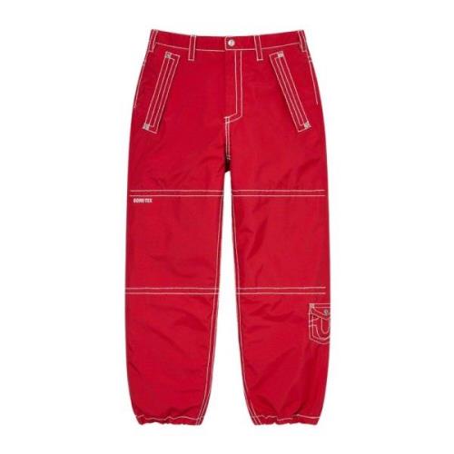 Supreme Röda Gore-Tex Denim Byxor Begränsad Upplaga Red, Herr