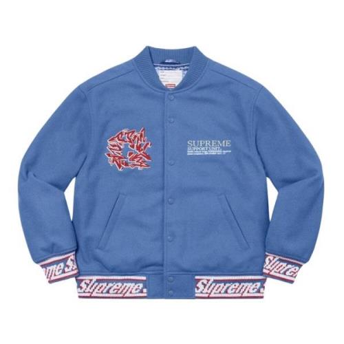 Supreme Varsity Jacket Light Blue Blue, Herr