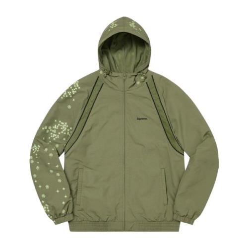 Supreme Glow-in-the-Dark Track Jacket Olive Green, Dam