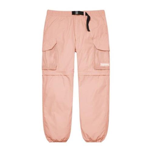 Supreme Begränsad upplaga Mesh Ficka Cargo Byxa Pink, Herr