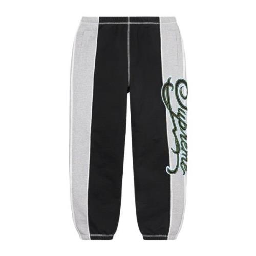 Supreme Svart Panel Sweatpant Begränsad Upplaga Black, Herr