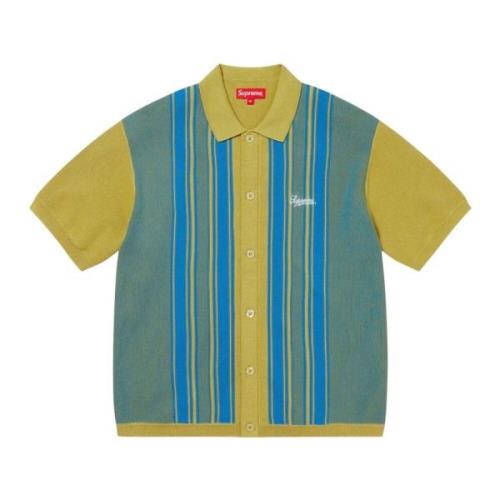 Supreme Begränsad upplaga Stripe Button Up Polo Multicolor, Herr