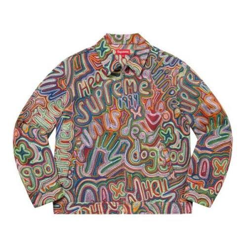 Supreme Begränsad upplaga Chainstitch Denim Jacket Multicolor Multicol...