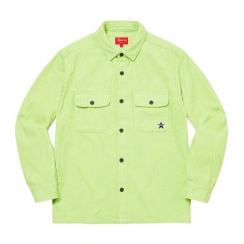 Supreme Corduroy Skjorta Pale Mint Green, Herr