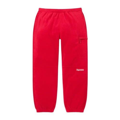 Supreme Röda Polartec Limited Edition Byxor Red, Herr