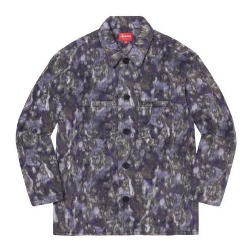 Supreme Lila Paisley Fleece Skjorta Limited Edition Multicolor, Herr