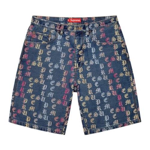 Supreme Gradient Jacquard Denim Shorts Blue, Herr