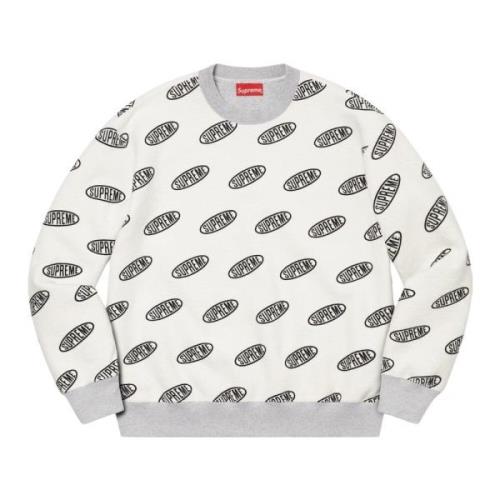 Supreme Exklusiv Liner Crewneck i Heather Grey Gray, Herr