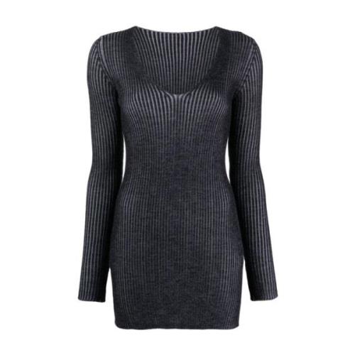 Roberto Collina V-Neck Pullover Sweater Black, Dam