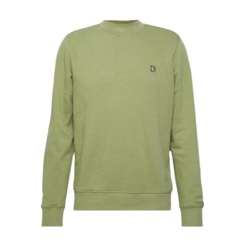 Calvin Klein Grön Logo Patch Sweatshirt Green, Herr