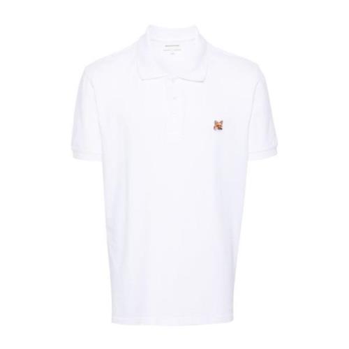 Maison Kitsuné Räv Patch T-shirt Vit Bomull Jersey White, Herr