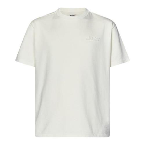 Autry Vit T-shirt med Tone-on-tone Logo White, Herr