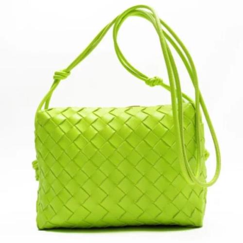 Bottega Veneta Vintage Pre-owned Laeder axelremsvskor Green, Dam