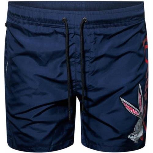 Iceberg Navy Swimshorts med Buggs Design Blue, Herr