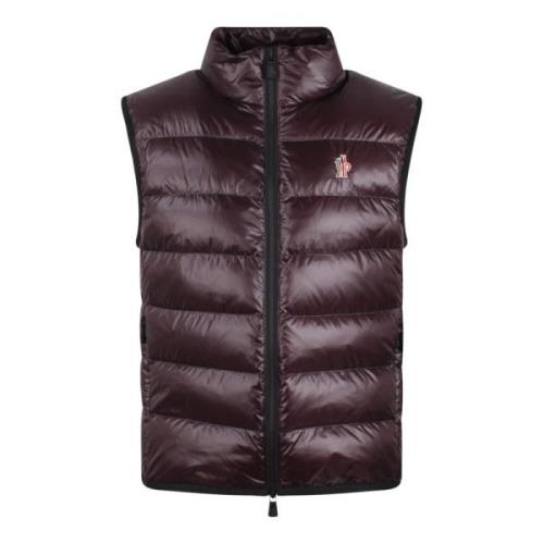 Moncler Vadderad Väst Nylon Dunjacka Fw24 Brown, Herr