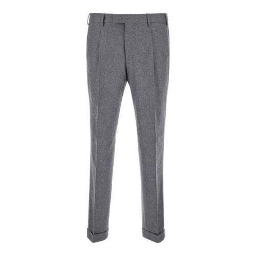 PT Torino Slim Fit Grå Byxor med Fickor Gray, Herr