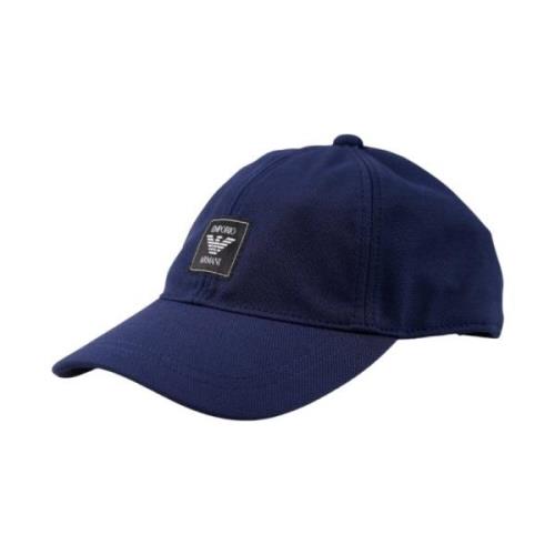 Emporio Armani Logo Patch Cap - Blå Blue, Herr