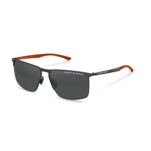 Porsche Design Mörkgrå Röd Rök Solglasögon Gray, Unisex