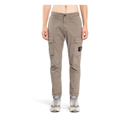 Stone Island Tapered Cargo Byxor Valnöt Brun Brown, Herr