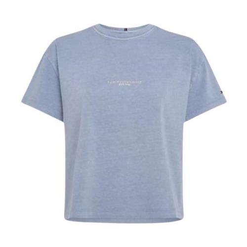 Tommy Hilfiger REG Muted T-Shirt för kvinnor Blue, Dam