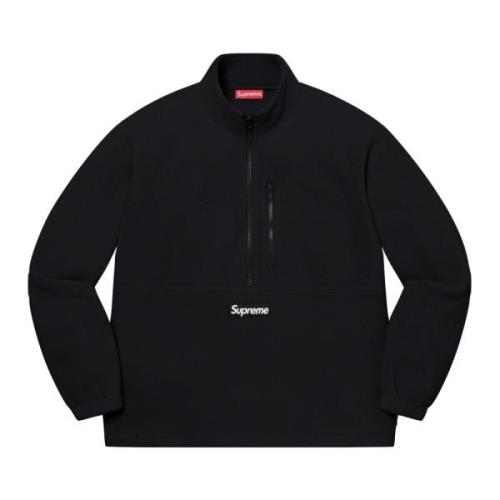 Supreme Svart Polartec Half Zip Pullover Black, Herr