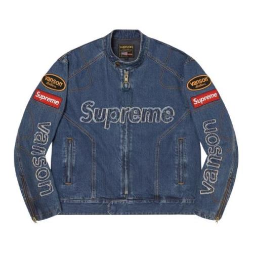 Supreme Blå Cordura Denimjacka Limited Edition Blue, Herr