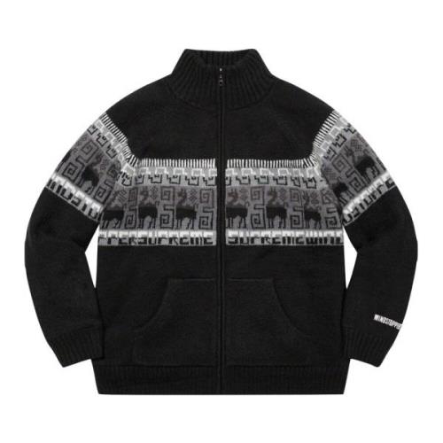 Supreme Begränsad upplaga Windstopper Zip Up Sweater Black, Herr