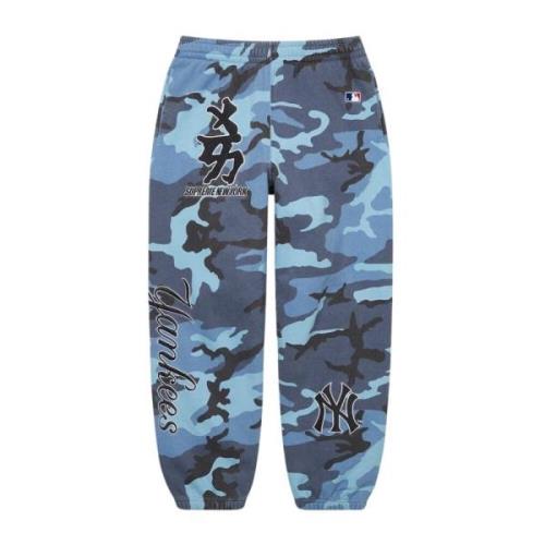 Supreme Begränsad upplaga Yankees Kanji Sweatpant Blå Camo Multicolor,...